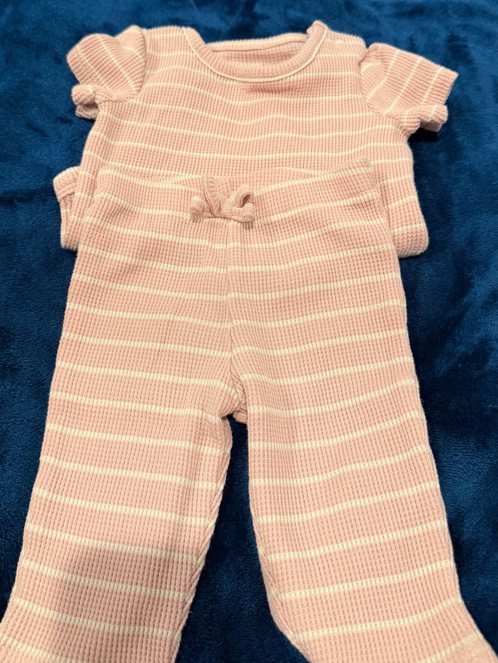 Carter's Pink and White Striped Knit Matching Set